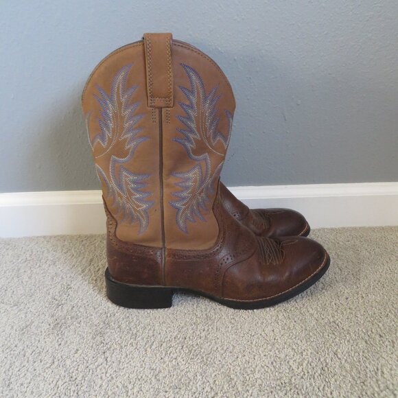 Ariat Heritage Stockman Mens Cowboy/Western Boots Size 9 Brown U Toe #10002252 - Picture 3 of 8